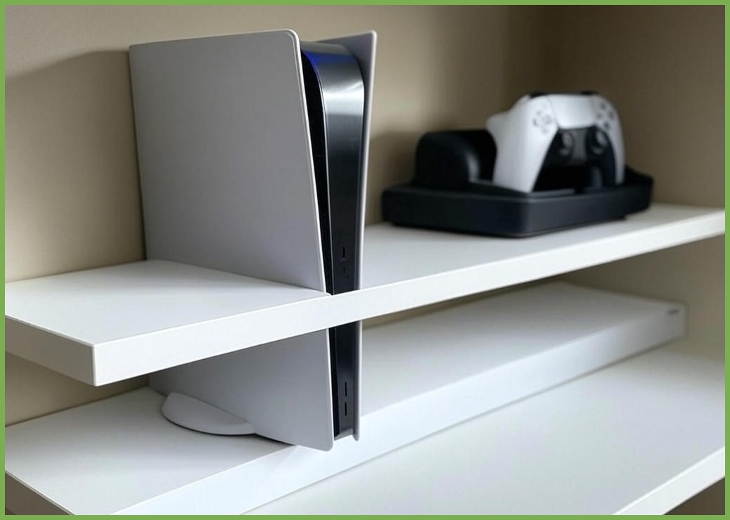 PS5 수납선반 콘솔게임 컨트롤러 거치대 이동식 브래킷 보관 블랙 홀더 정리 랙, 화이트, 1개 - 이미지 1