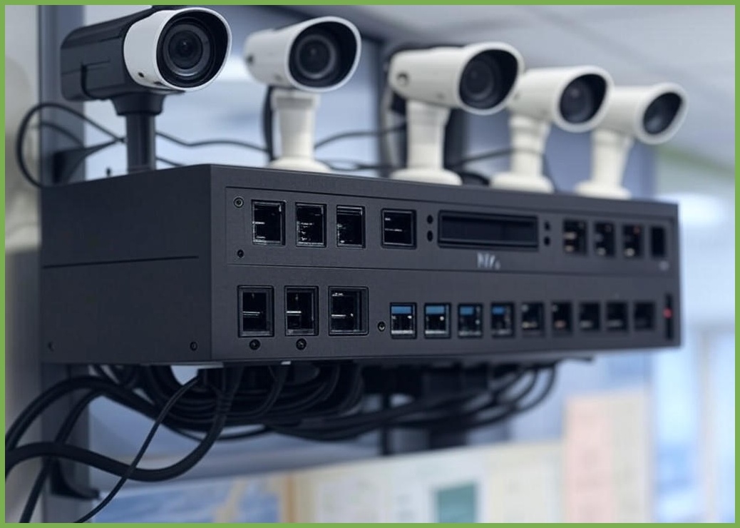 글로벌아이넷 로보뷰NVR 8채널 AI CCTV PoE 4K UHD 녹화기 N5 5MP 4대 A7 5MP IP카메라 4대 세트, 1개, 로보뷰NVR+N5 5MP 4대+A7 5MP 4대 세트 - 이미지 1